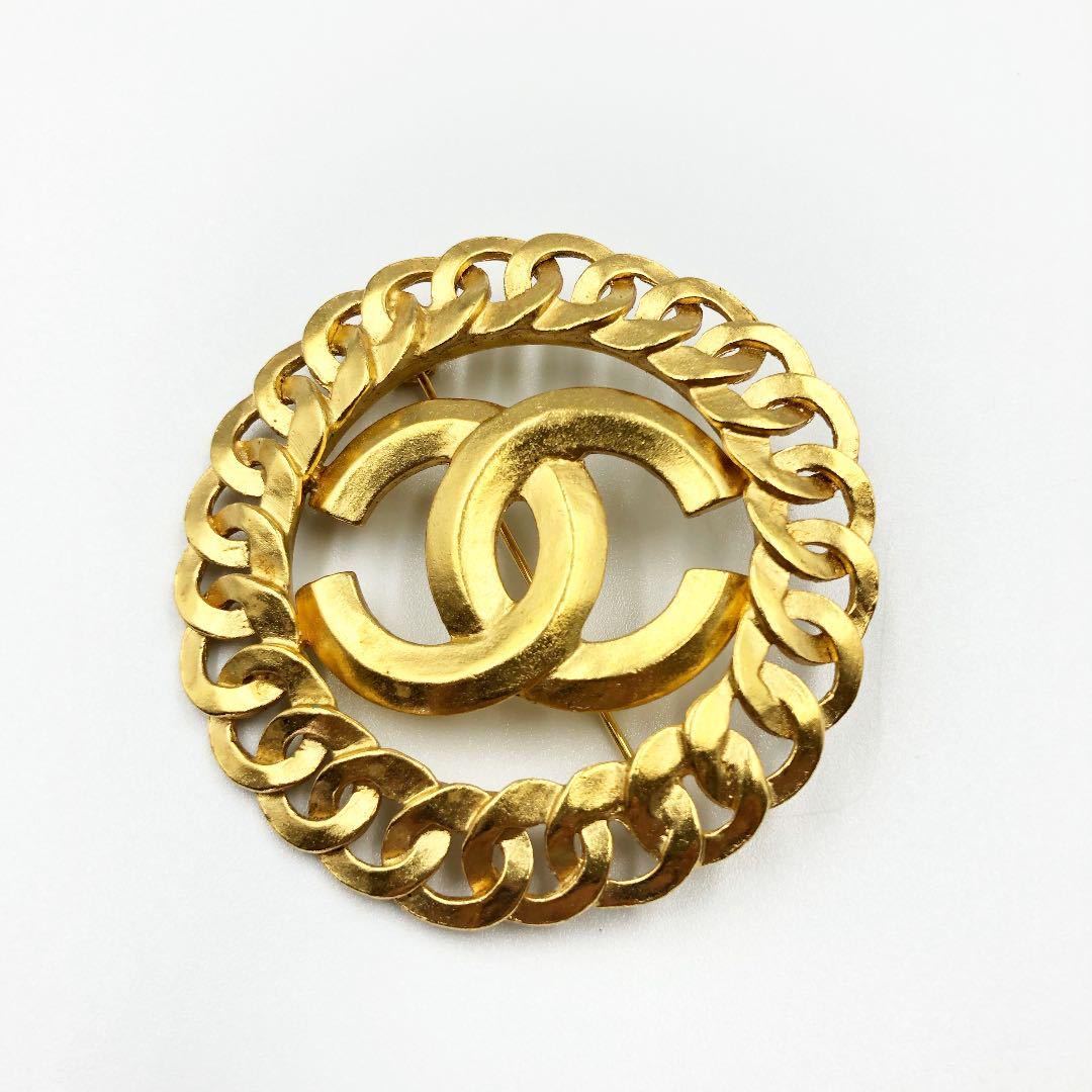 極美品✨ シャネル ココマーク ターンロック ブローチ ゴールド 刻印96P 1円〜 希少 CHANEL シャネル 刻印 96P ココマーク ゴールド