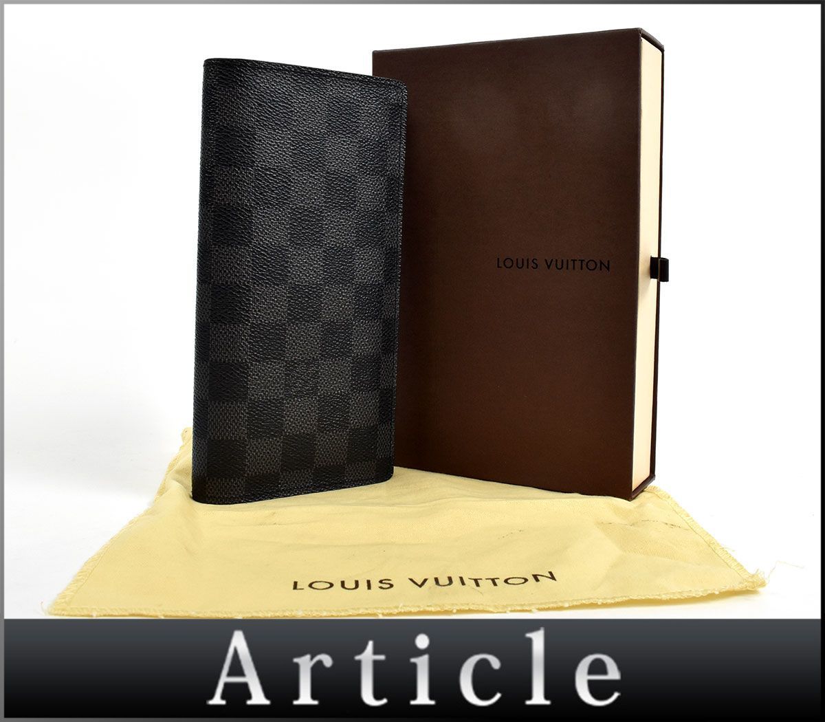 119505〇美品 LOUIS VUITTON ヴィトン ダミエ グラフィット ポルトフォイユブラザ 二つ折り長財布 ウォレット N62265 メンズ/ C