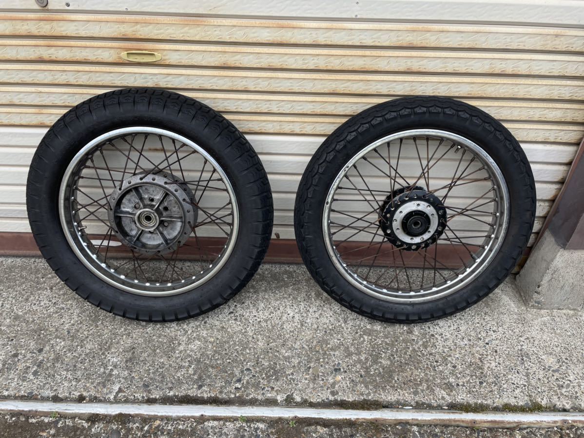 【人気SALE，安い】 マッハ500ss H1 純正ホイールセット タイヤバリ山z1z2mk2z1r 当時物(セット)｜売買されたオークション情報、yahooの商品情報をアーカイブ公開 - オークファン カワサキ用