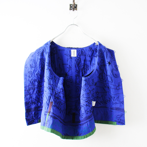 HaaT ISSEY MIYAKE ハート イッセイミヤケ ブロック配色 総刺繍