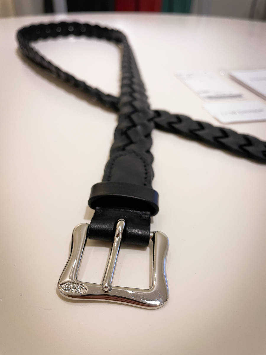美品 J&M DAVIDSON ジェイアンドエムデヴィッドソン メッシュベルト 黒 