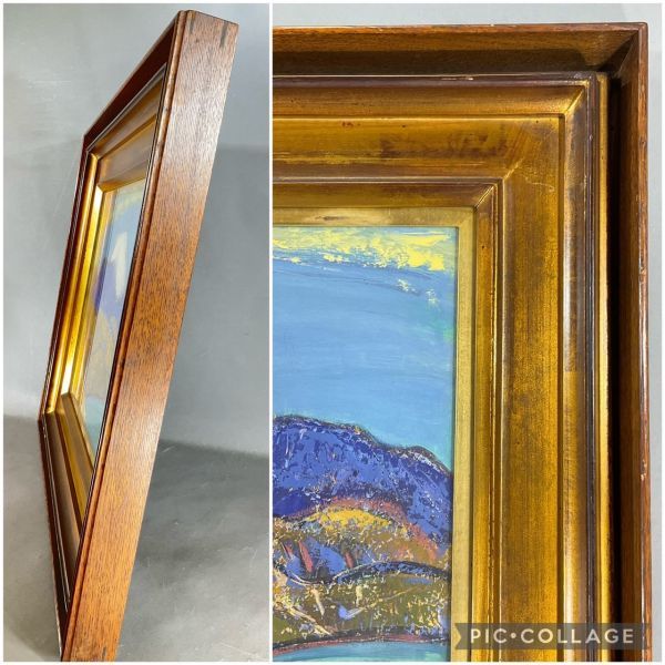 油彩 鬼頭正人 富士山 1964年 行動美術展会員 アメリカ 活躍 鮮烈な