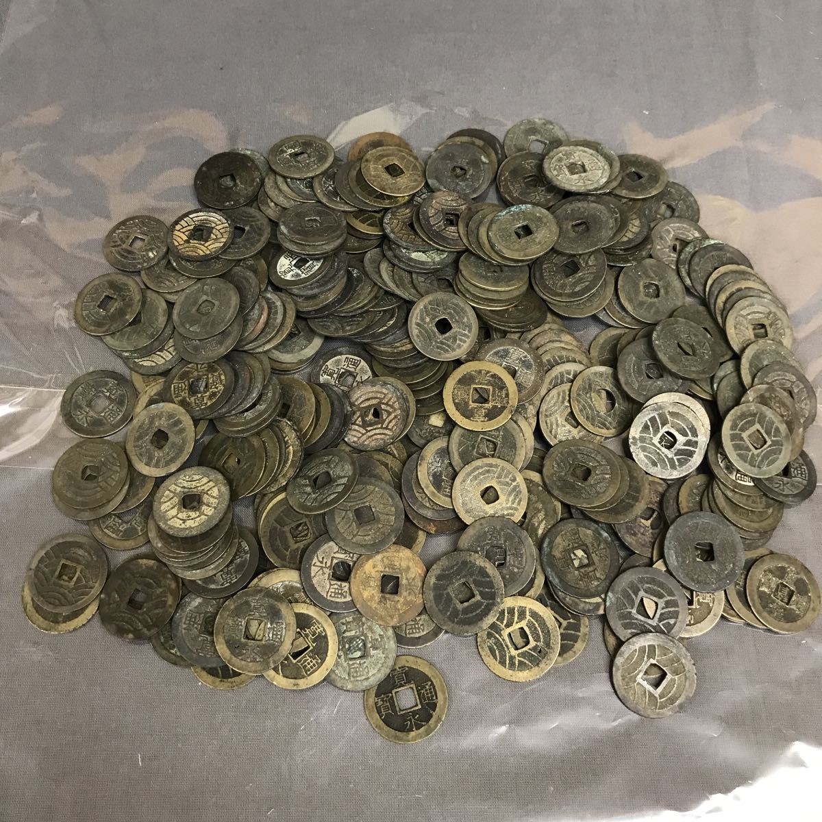 M1299/古銭/まとめ/約1500g/大量/日本/寛永通宝/サイズ大/現状扱い