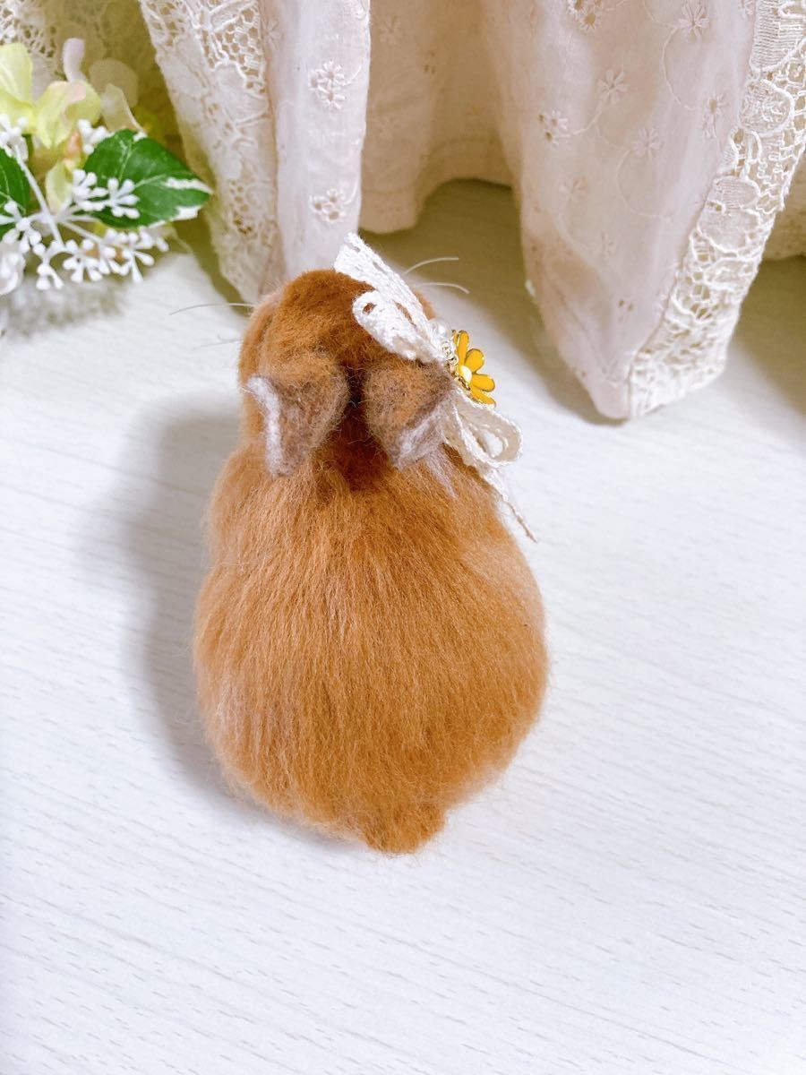 twin bell 羊毛フェルト うさぎさん ハンドメイド ぬいぐるみ