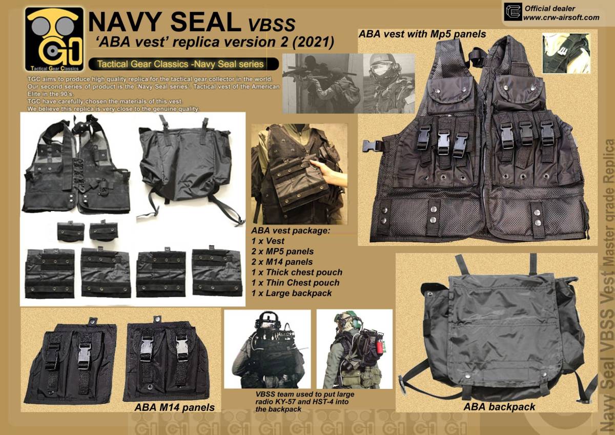 TGC '90s NavySeals ABA タクティカルベスト Ver.2 フルセット 精巧