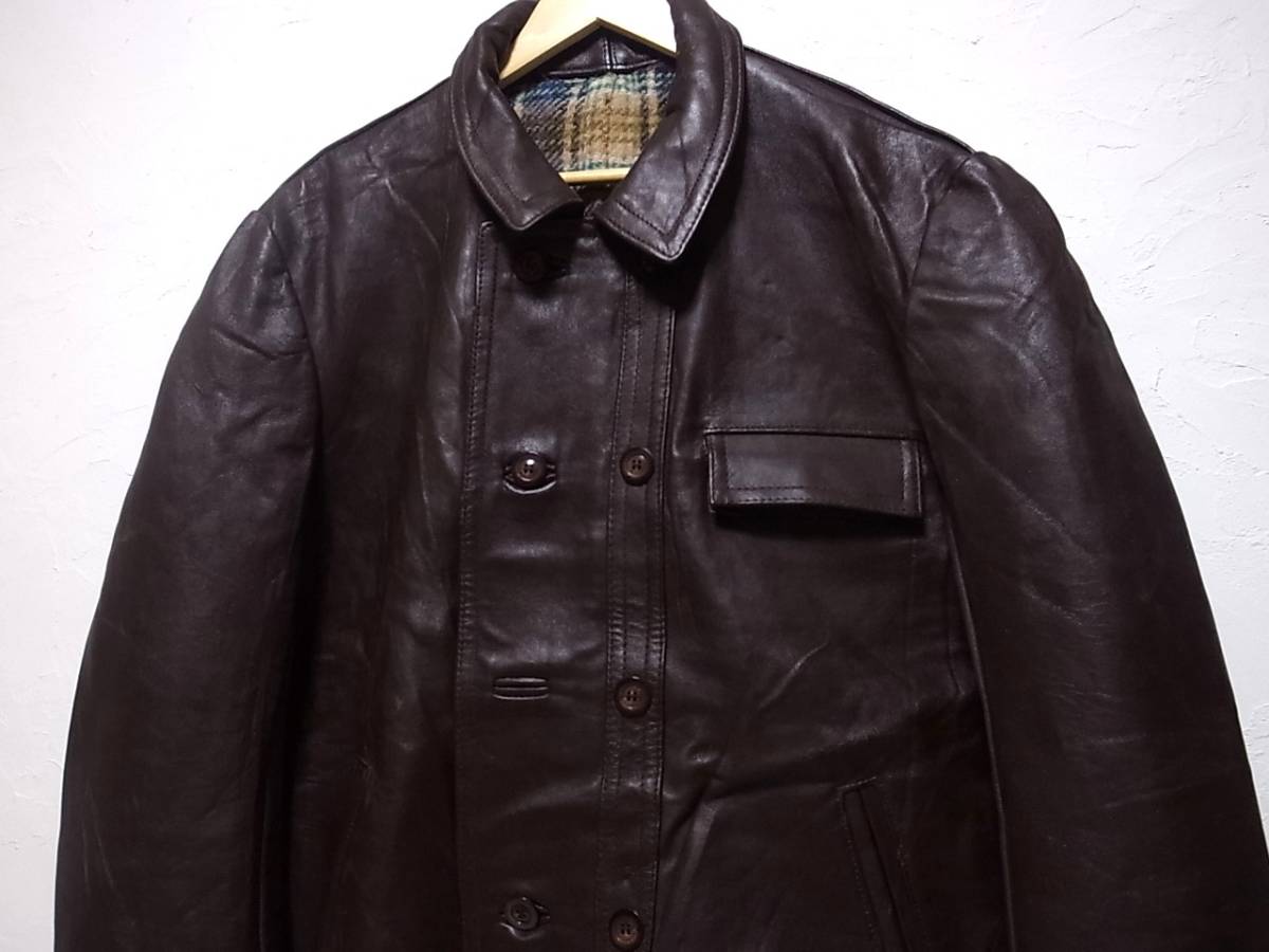 1960s コルビジェ Le Corbusier GVF フランス軍 レザージャケット  