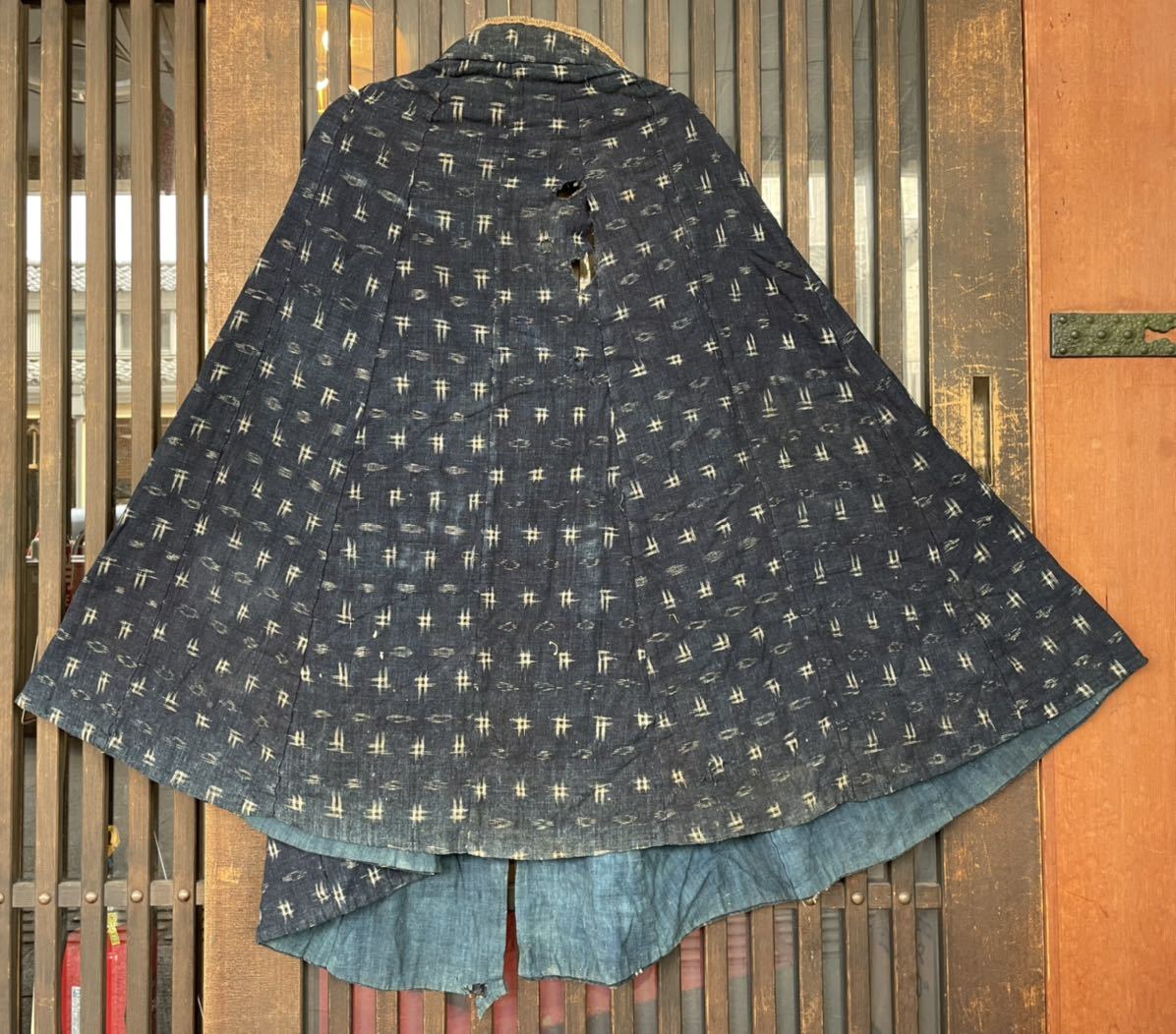 藍染 江戸明治 道中合羽 かっぱ ツギハギ 古布 リメイク 襤褸