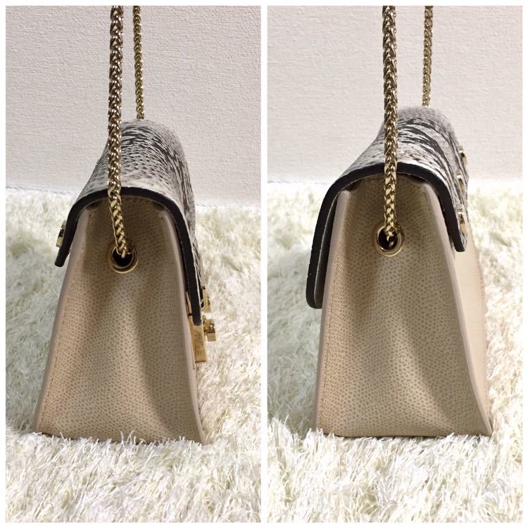 バッグ ☆ドリーム荒牧店☆FURLA フルラ パイソン柄 チェーンバッグ 