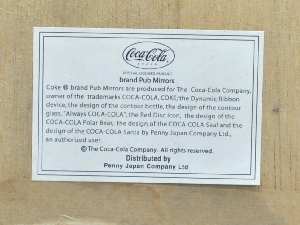 ♪♪i103-3 Coca-Cola コカ・コーラ ヴィンテージ パブミラー W540×D20
