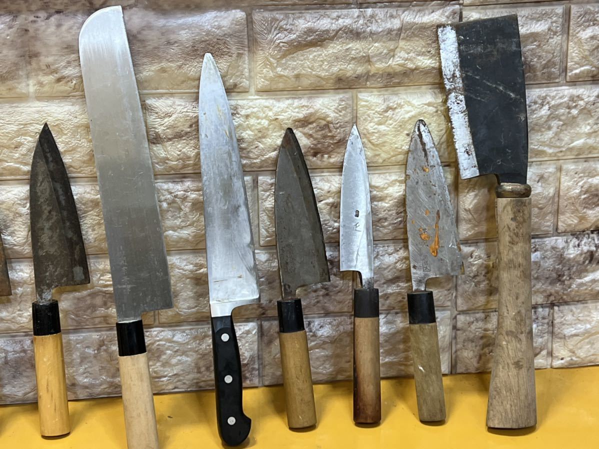 和包丁　まとめ売り　11点　料亭　業務用　レストラン　調理器具　正広/菊池/兼松　他　中古現状品！！