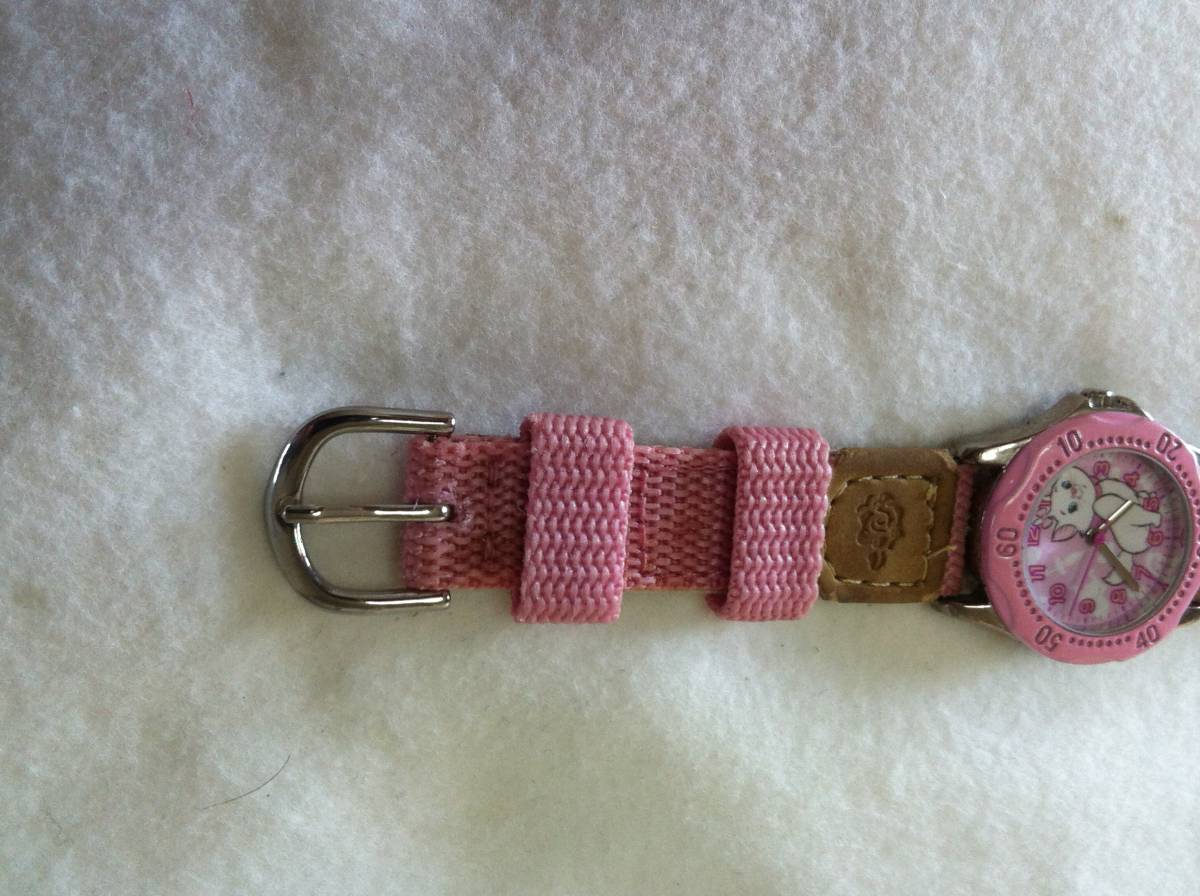 ディズニーストア オシャレキャット マリー ネコ ちゃん 小学生 幼児 子供用 腕時計 電池交換済 正常動作 ディズニー 売買されたオークション情報 Yahooの商品情報をアーカイブ公開 オークファン Aucfan Com