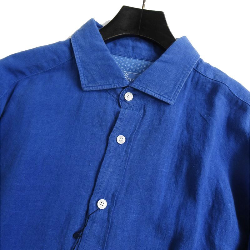 ■HACKETT LONDON ハケット 新品 定1.7万 最旬 ガーメントダイ加工 清涼リネン 麻 長袖 カジュアルシャツ HM304761 5KD XL ▲011▼bus2298f ハケット LONDON ロンドン メール便HACKETT 送料無料 定価3.2万