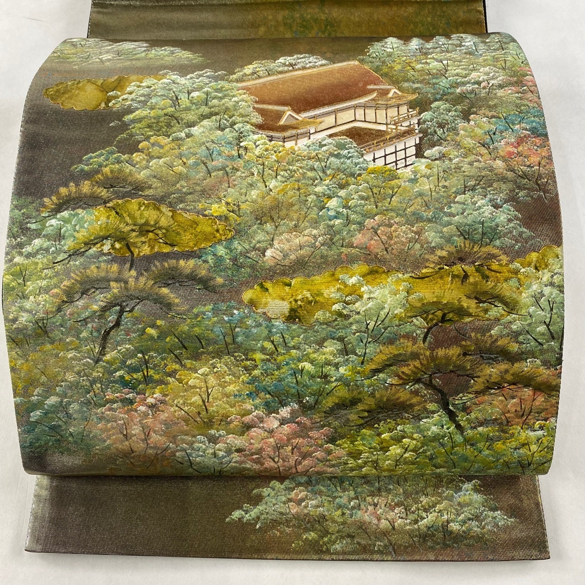 人気SALE，限定SALE 袋帯 秀品 落款 建物 樹木 金彩 螺鈿 金色 お太鼓柄 正絹(仕立て上がり)｜売買されたオークション情報、yahooの商品情報をアーカイブ公開 - オークファン 仕立て上がり