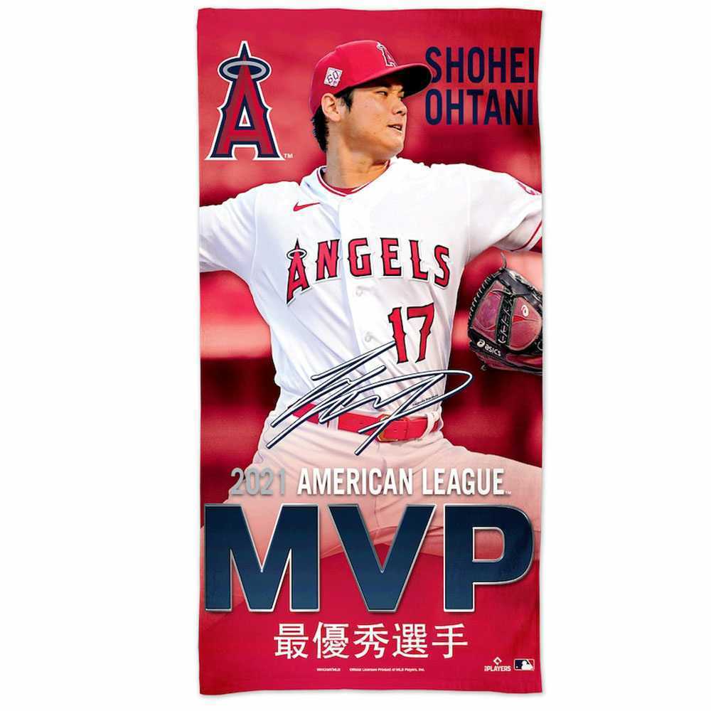 【驚きの破格値，本物保証】 大谷翔平 MVP 記念 バス タオル ビーチタオル サイン入り エンゼルス 公式 メジャー 野球 ブランケット 大判 大きい 限定 実写 t(メジャーリーグ)｜売買されたオークション情報、yahooの商品情 メジャーリーグ