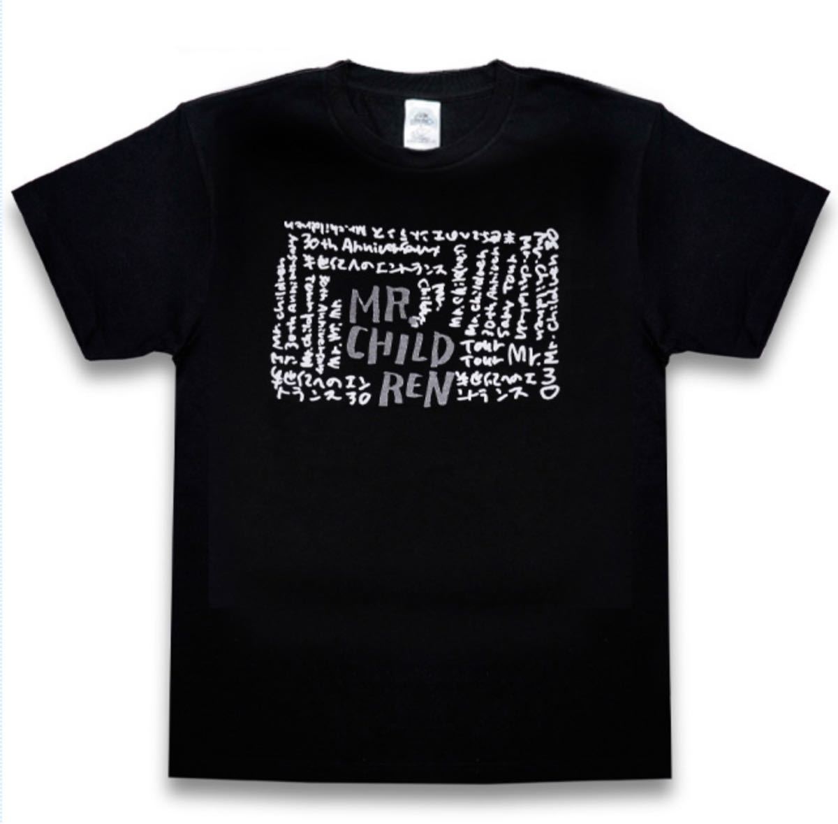 【定番人気，最新作】 Mr. Children 30周年記念ツアー &ldquo;半世紀へのエントランス&rdquo; エントランス Typo Tシャツ ブラック 各サイズに対応 / ミスチル(Tシャツ)｜売買されたオークション情報、yahooの商品情報をアー Tシャツ