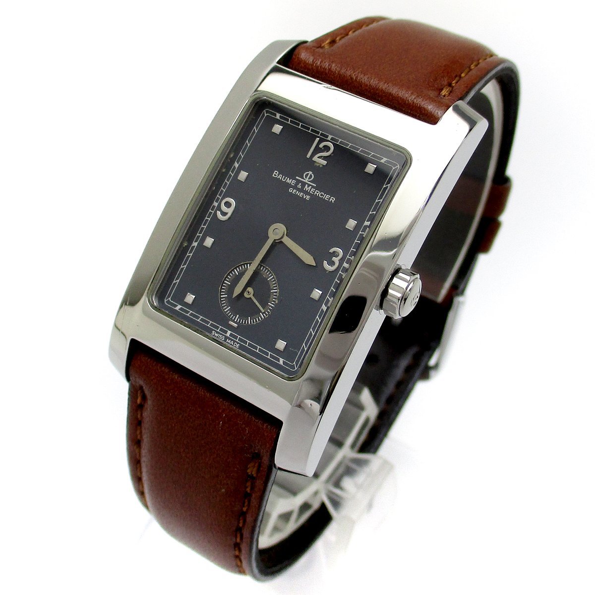 1円 ボーム＆メルシエ ハンプトン メンズ ネイビー文字盤 MV045063  