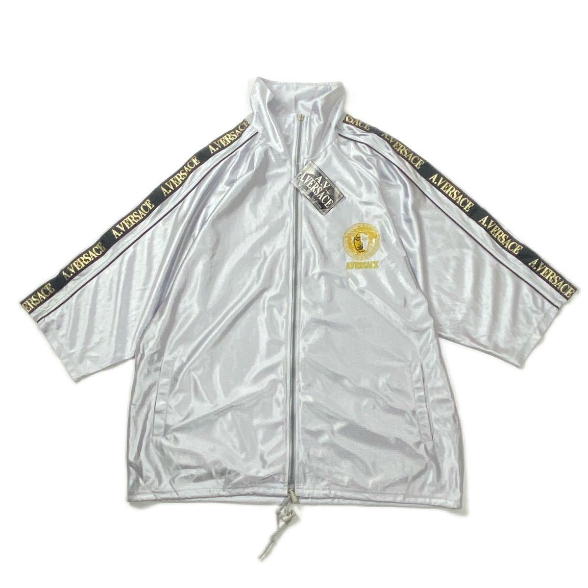 VERSACE フード付きナイロンジャケット archive versace ナイロンジップアップジャケット アウター