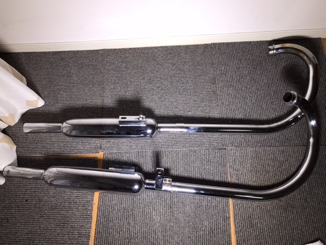W650用 DAIWA ダイワステンレス製 キャプトン型マフラー スチール製 
