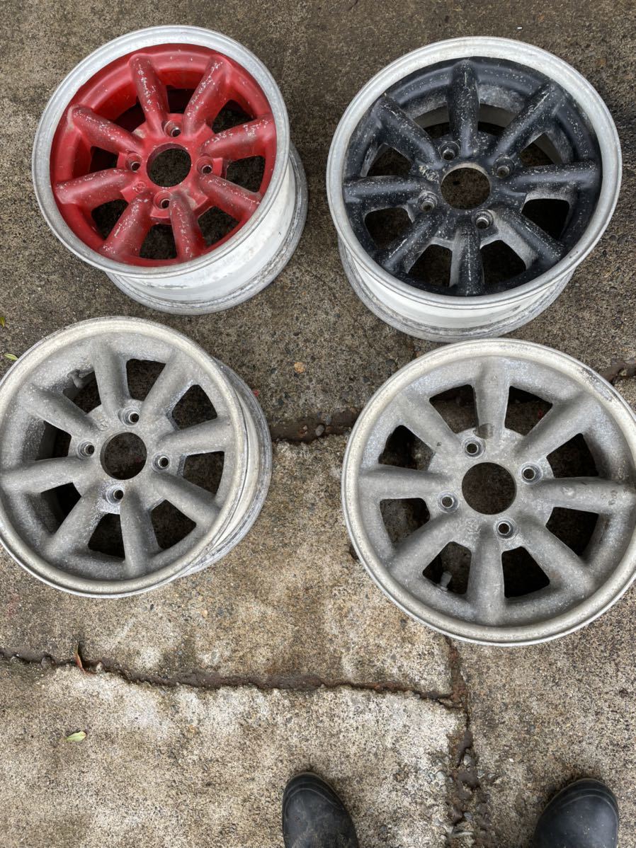 ワタナベ アルミホイール　当時物　PCD114.3 ワタナベ 当時物 PCD114.3 7j ヨコハマタイヤ付き 114.3の中古品