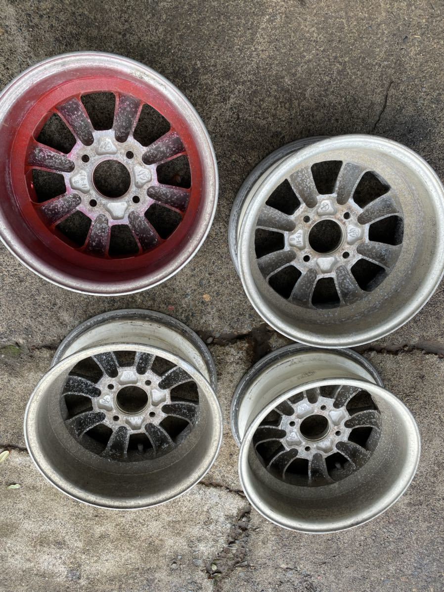 ワタナベ アルミホイール　当時物　PCD114.3 ワタナベ 当時物 PCD114.3 7j ヨコハマタイヤ付き 114.3の中古品