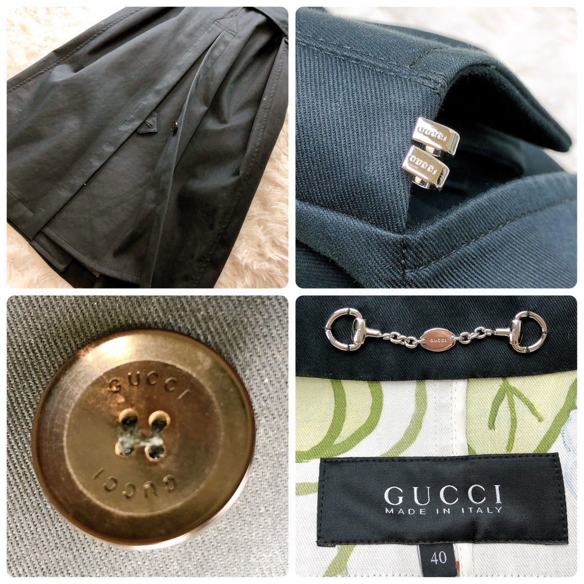 グッチ 【完全体】 GUCCI トレンチコート 花柄 フラワー ボタニカル柄