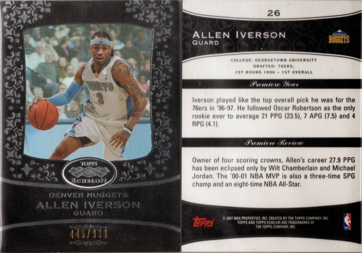 2007-08 Iverson Allen UD Kobe - Conference Bryant Artifacts 