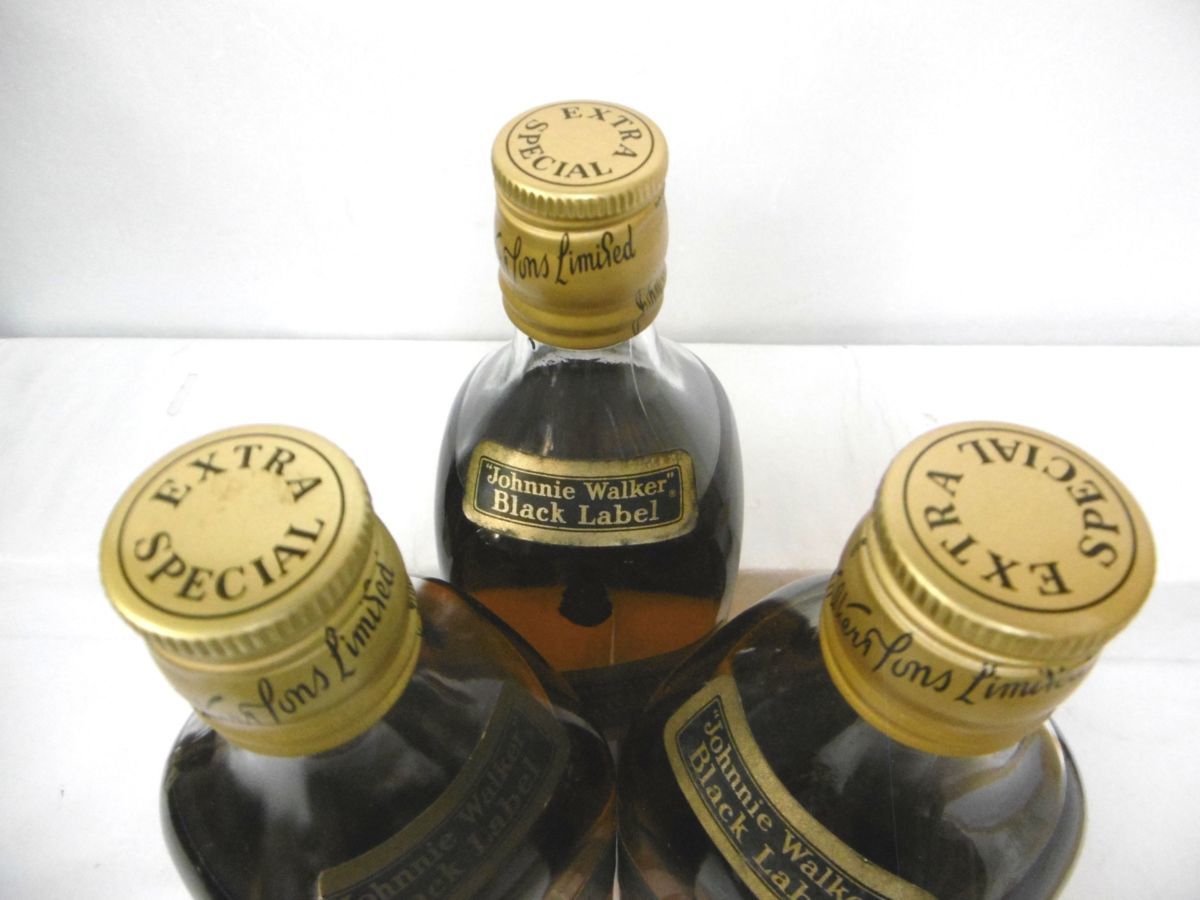 古酒 未開栓 3本セット Johnnie Walker ジョニーウォーカー ブラック