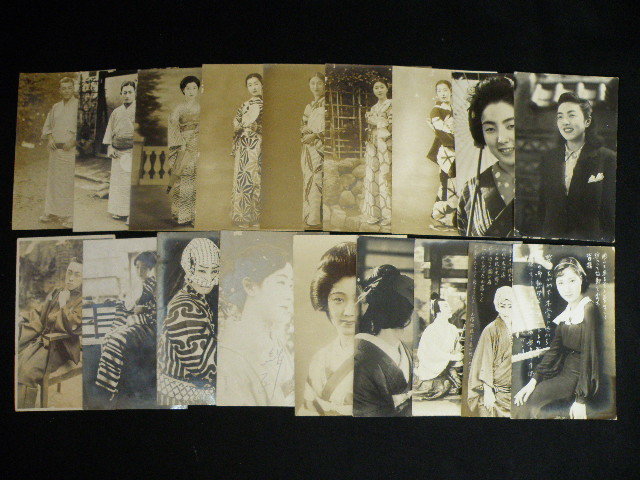 古写真　ブロマイド　アルバム　戦前　女優　芸姑　外人 88 戦前 映画 女優 俳優 ブロマイド 写真 18枚 まとめて / 絵葉書 古
