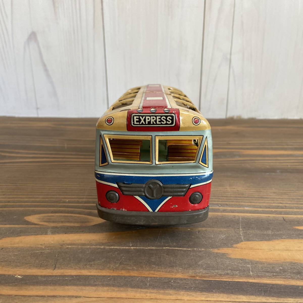 米澤玩具 BUS ヨネザワ ジャイアントバス GIANT ブリキ製 全長約57