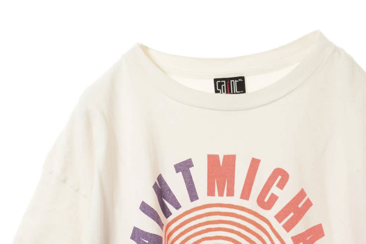 SAINT MICHAEL 17380 サークル プリント Tシャツ XL ホワイト セント 