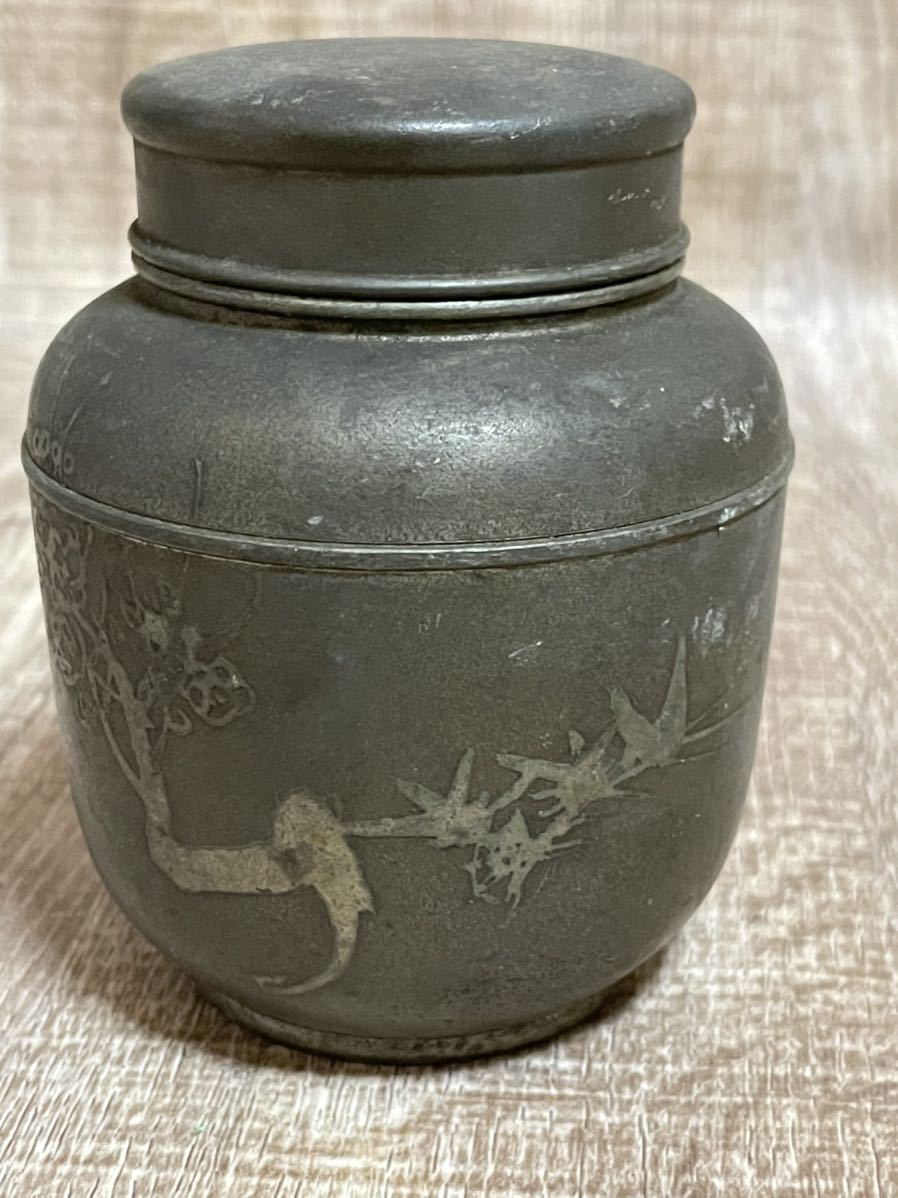 茶壺 古錫 煎茶道具 茶道具 茶入 茶壷 茶心壺 唐物 錫製