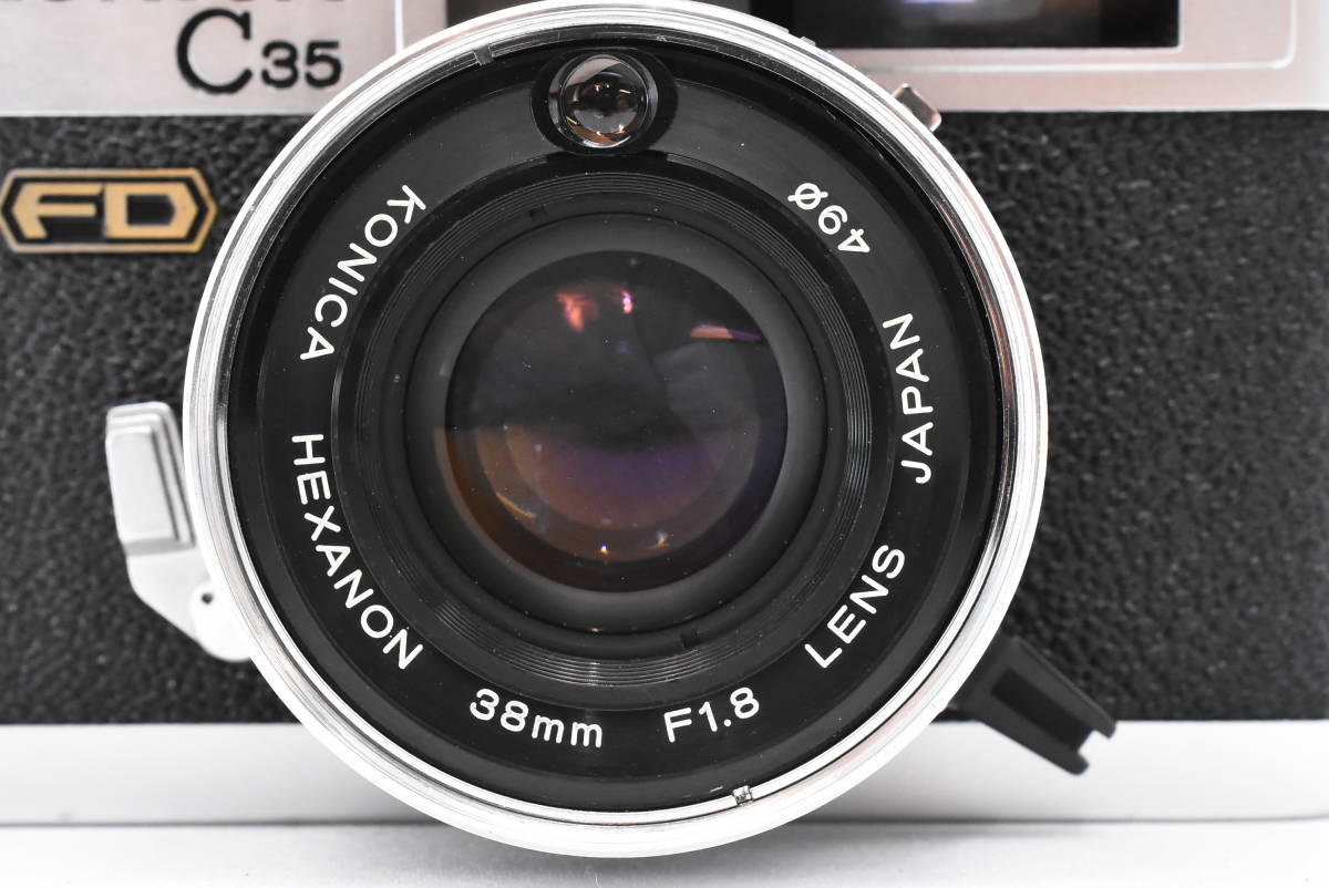 【完動品】 KONICA C35 FD レンジファインダー フィルムカメラ C35 FD コニカ 目立つ汚れなし レンジファインダーカメラ フィルム