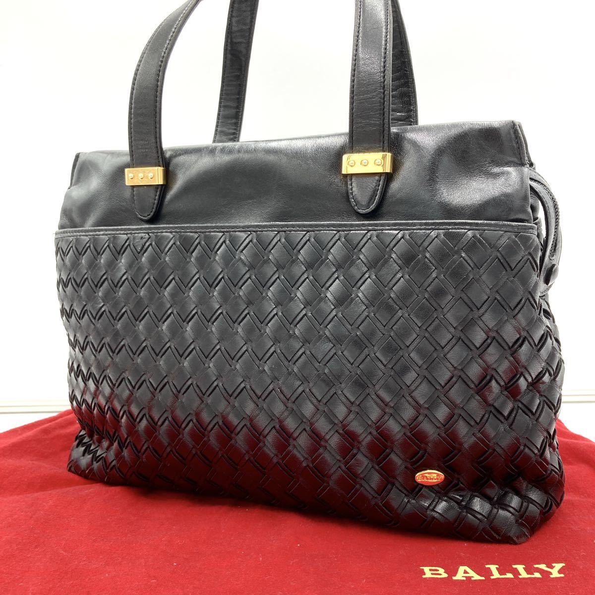 1円【未使用級】BALLY バリー メンズ レディース レザー 本革 トート 