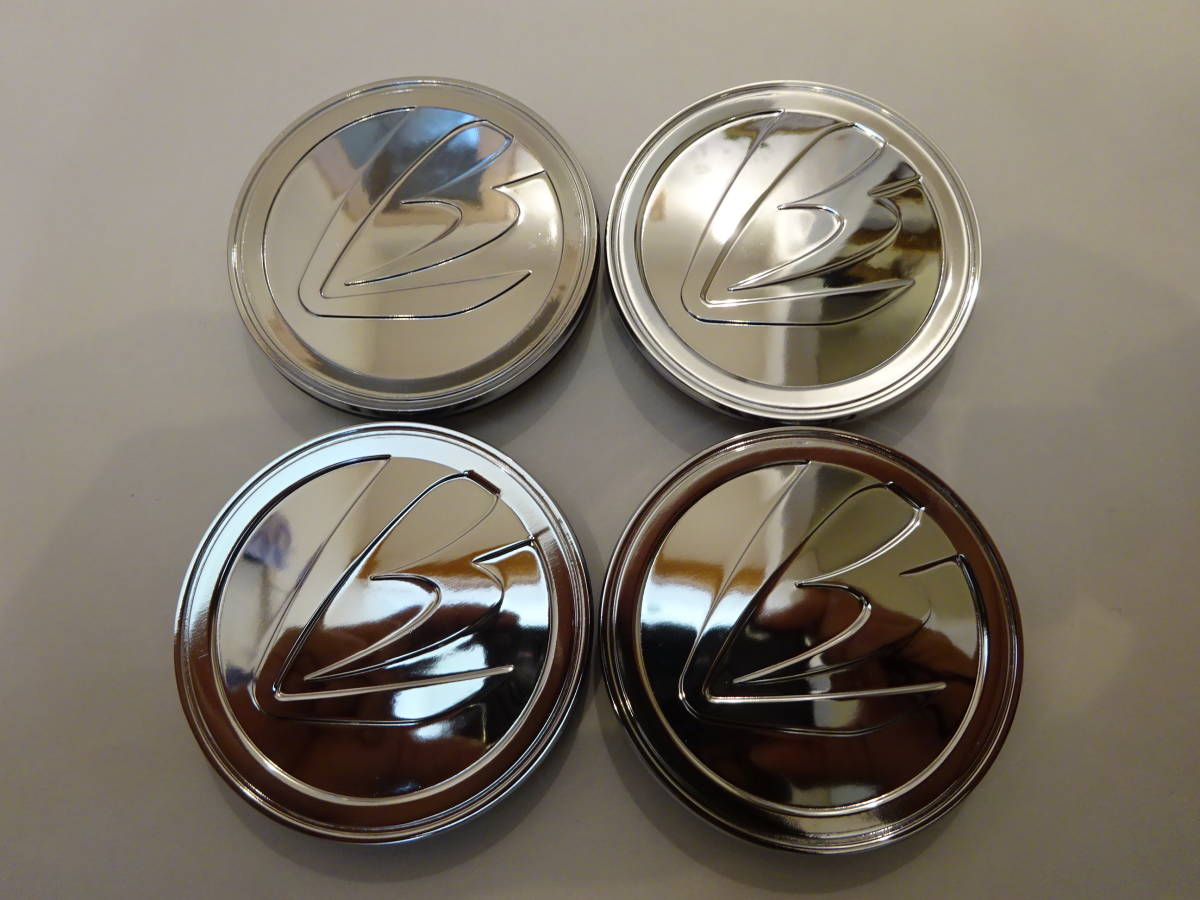 未使用♪ RAYS VERSUS GENOMA ホイール センターキャップ 4個 メッキ 