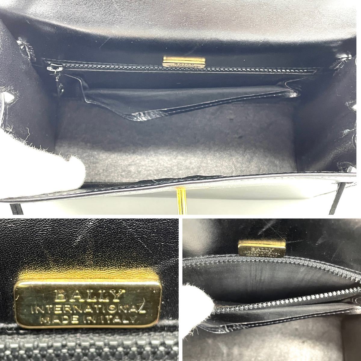 1円 美品 BALLY バリー ケリー型 2way ハンドバッグ ショルダー 