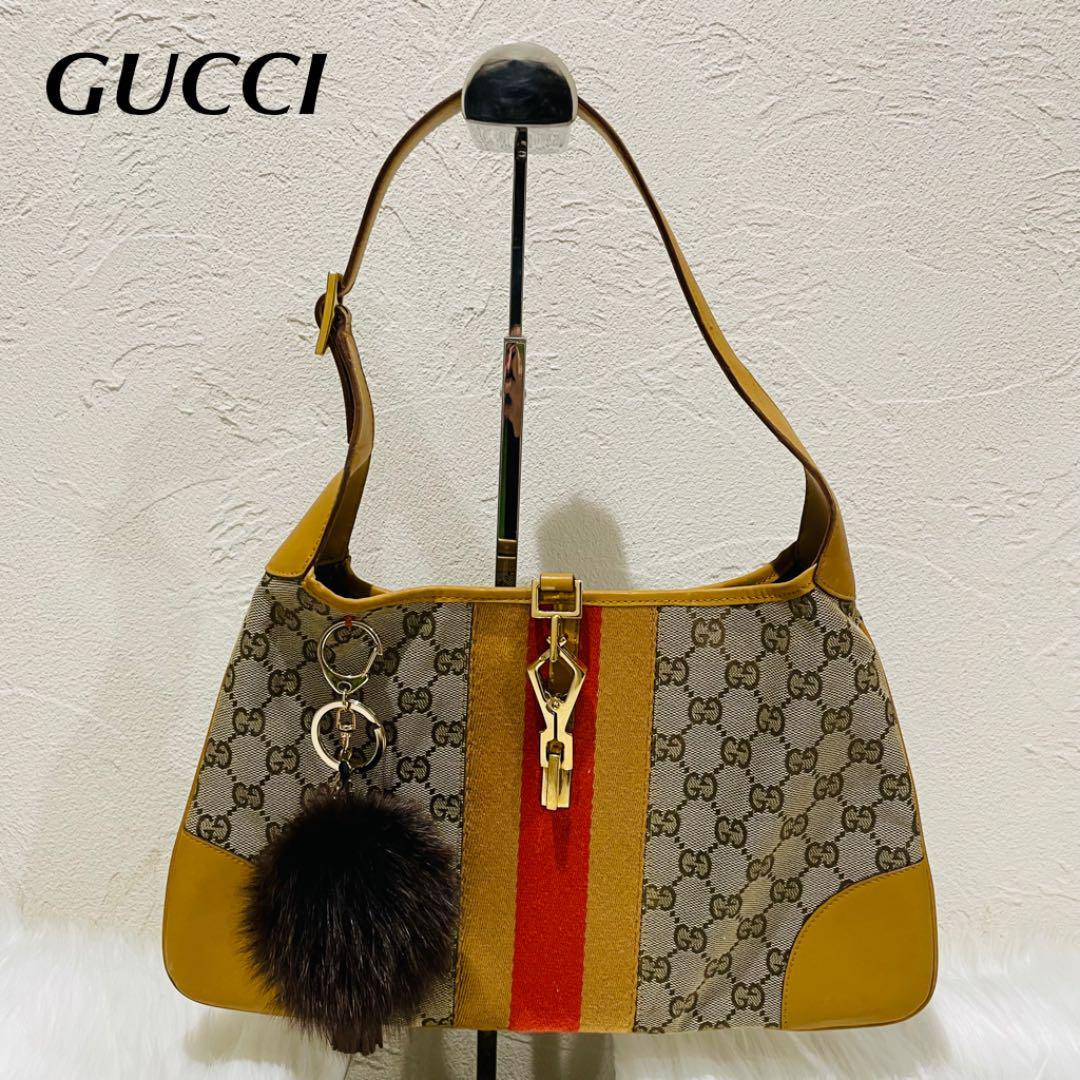 1円 1円スタート 希少 GUCCI グッチ ジャッキー ハンドバッグ 
