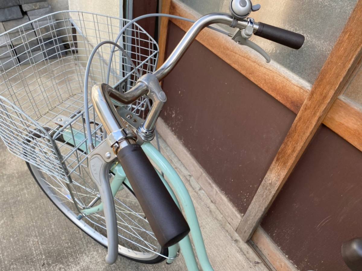 引取限定 東京発 26インチ 自転車 美品 水色 ママチャリ 管理：1階(26 
