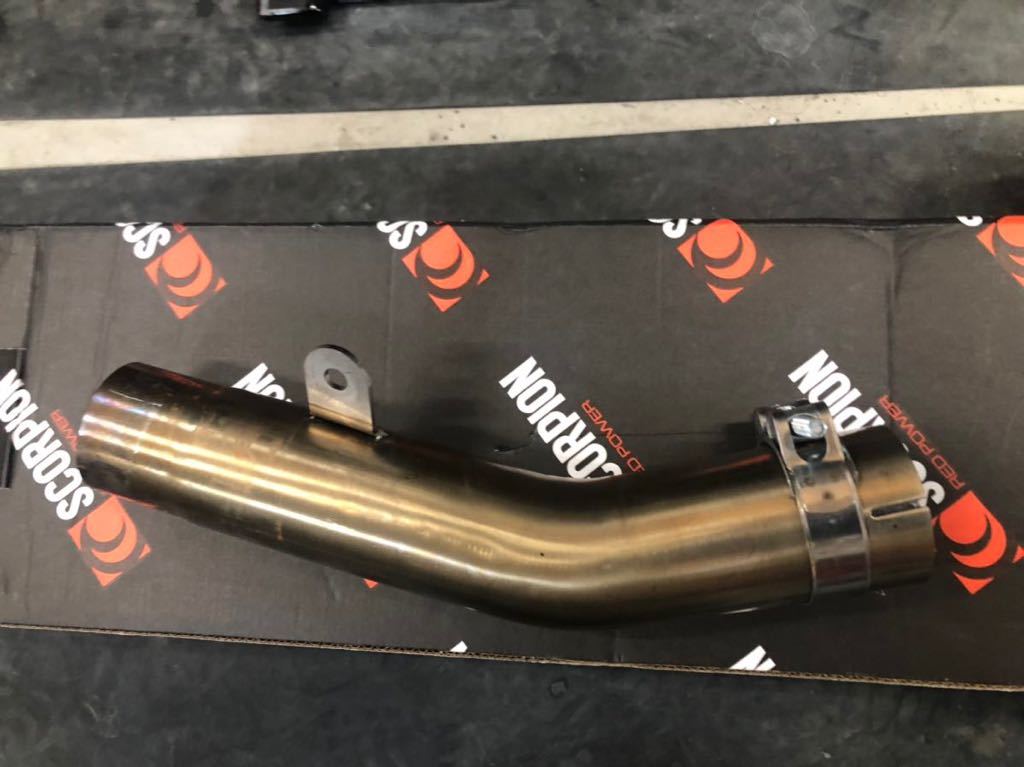 ZXー6R マフラー リンクパイプ 中間パイプ スコーピオン 直管