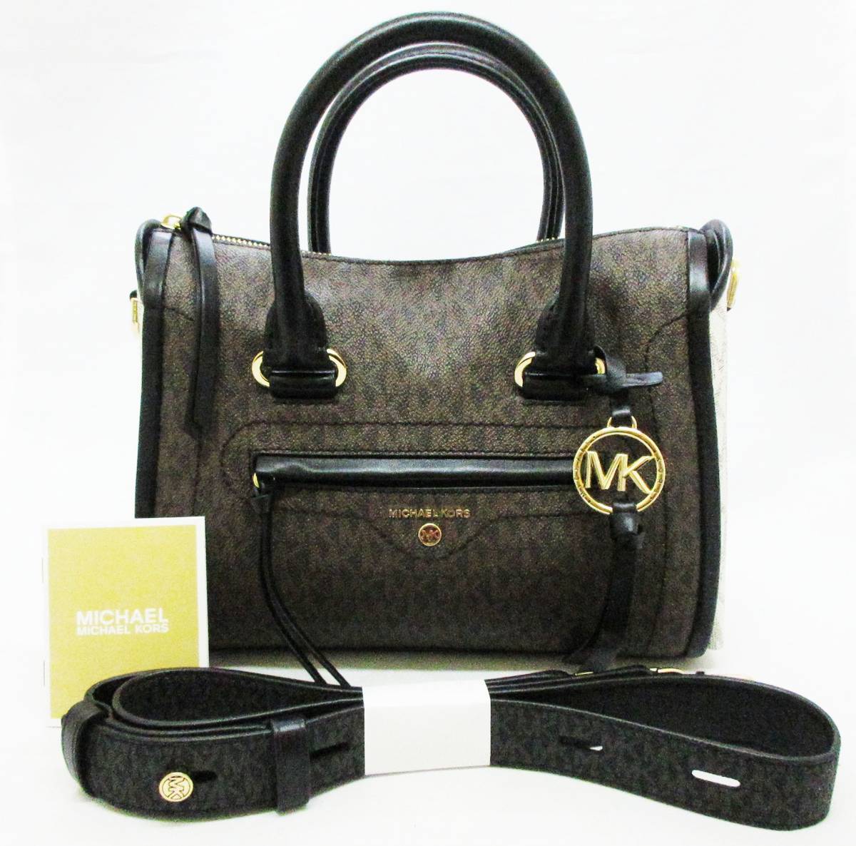 人気セール，限定セール KM-747 ハンドバッグ マイケルコース MK柄 2WAY ショルダーバッグ レディース ブラウン MICHAEL KORS ショルダーベルト付き(その他)｜売買されたオークション情報、yahooの商品情報をアーカイブ公開 女性用