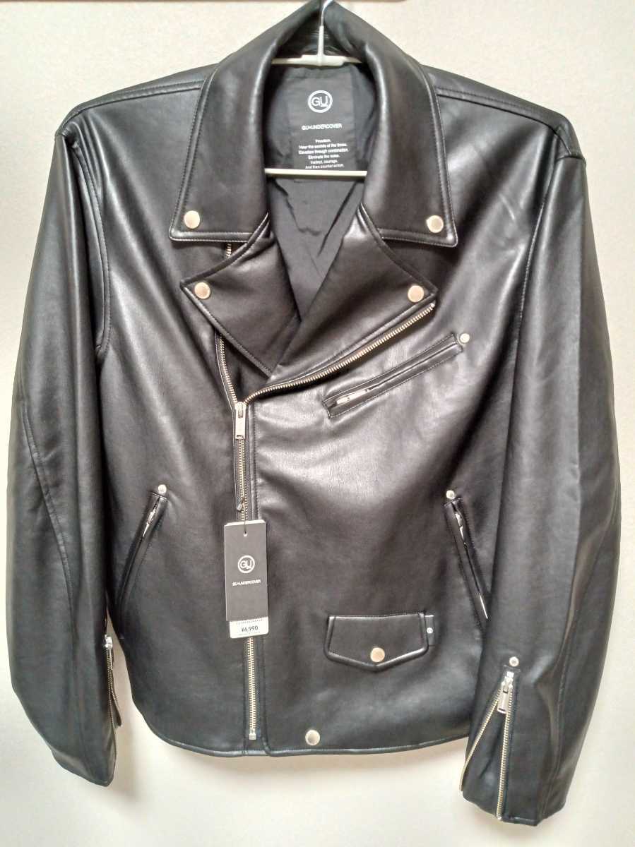GU×UNDERCOVER 21SS ジーユー アンダーカバー フェイクレザージャケット サイズM 新品未使用 ライダース MA-1