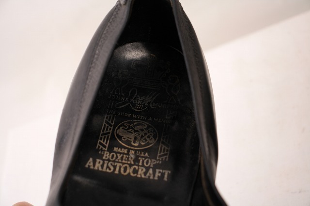 ジョンストン＆マーフィー アリストクラフト 10 1/2 AA/ タッセルローファー 黒 メンズ Aristocraft Johnston & Murphy 中古 ds1368 ジョンストン＆マーフィー ARISTOCRAFT 0 キャップ JOHNSTON ストレートチップ