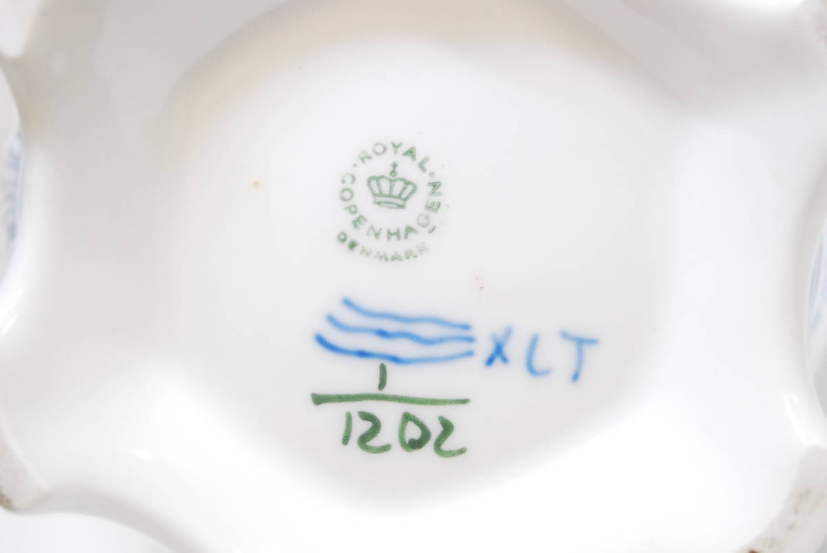 8M ロイヤルコペンハーゲン ブルーフルーテッド フルレース コーヒーポット 大型 ROYAL COPENHAGEN DENMARK デンマーク 1円スタート_6