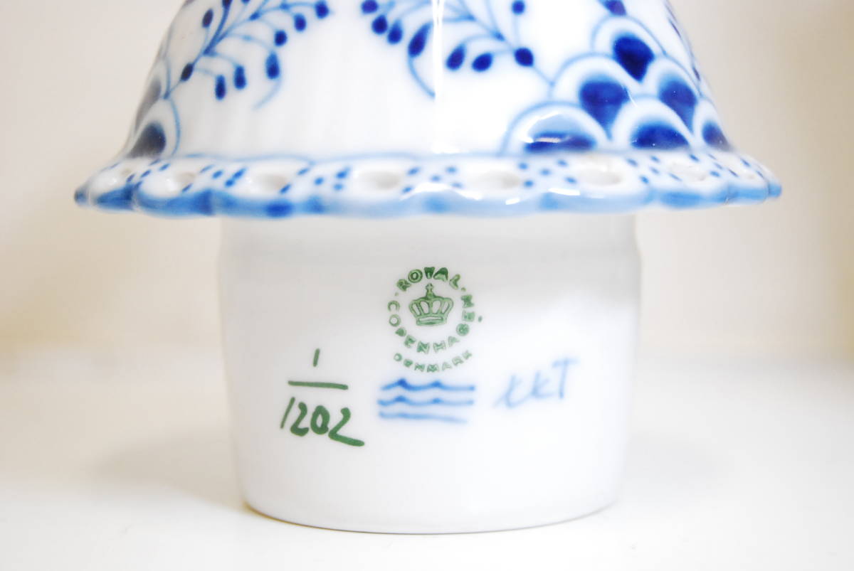 8M ロイヤルコペンハーゲン ブルーフルーテッド フルレース コーヒーポット 大型 ROYAL COPENHAGEN DENMARK デンマーク 1円スタート_7