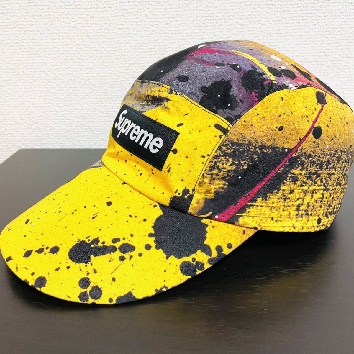 新品 Supreme GORE-TEX Long Bill Box Logo Camp Cap Yellow Multi 
