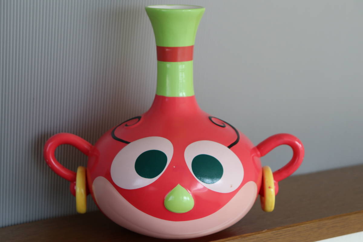 ハクション大魔王 花瓶 壺 陶器製 アクビちゃん : 黄色 陶器 ツボ