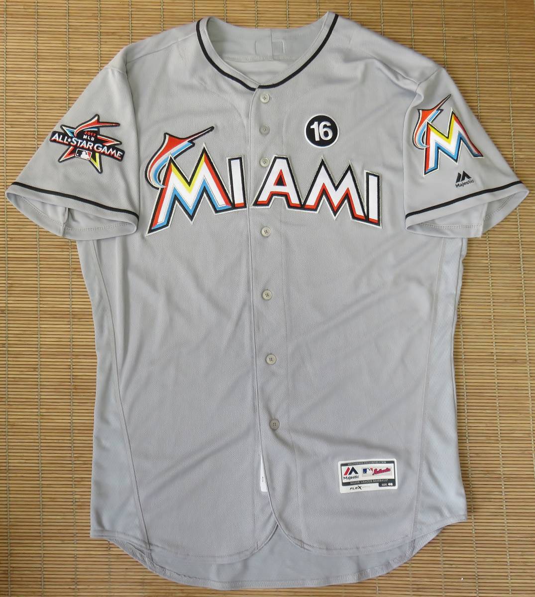 MLB 実使用 支給品 2017 マイアミ・マーリンズ #77イェフリ・ペレス 