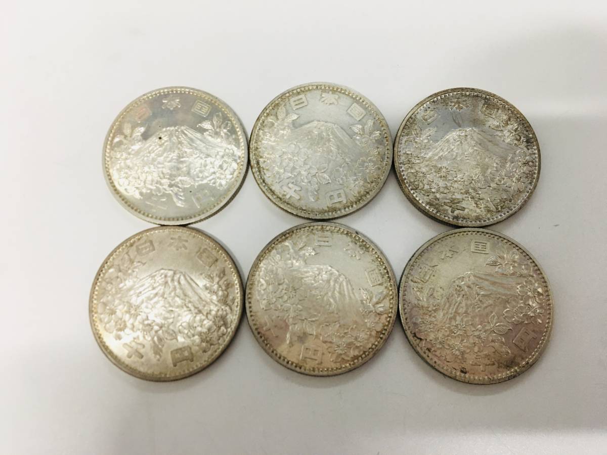 O5-15 6枚セット 1964年 東京オリンピック 1000円銀貨 1964年 東京