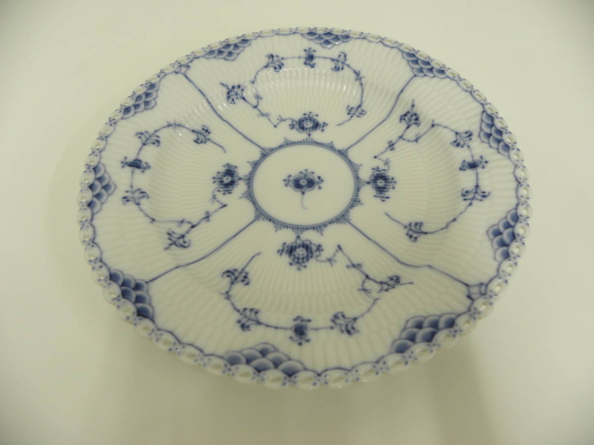 ブランド祭 ロイヤルコペンハーゲン ブルーフルーテッド フルレース プレート ROYAL COPENHAGEN 624_1