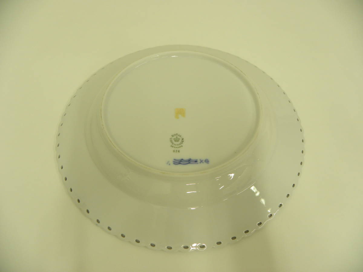 ブランド祭 ロイヤルコペンハーゲン ブルーフルーテッド フルレース プレート ROYAL COPENHAGEN 624_4