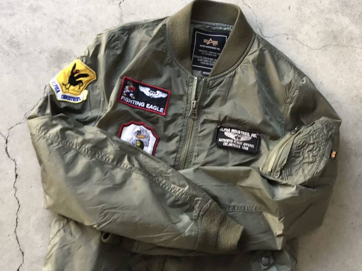 ALPHA INDUSTRIES ワッペンカスタム L-2Bフライトジャケット M